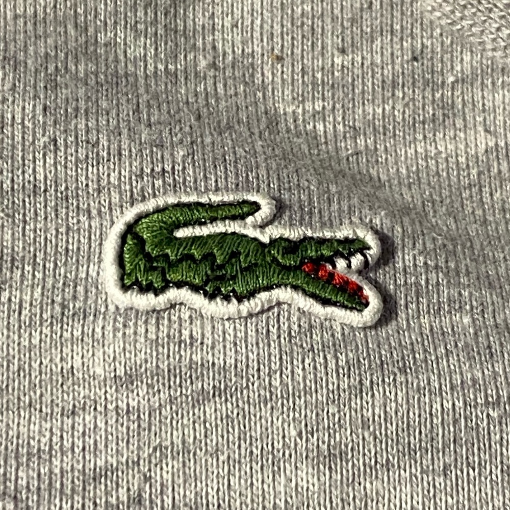 Grey zip-up Lacoste hoodie